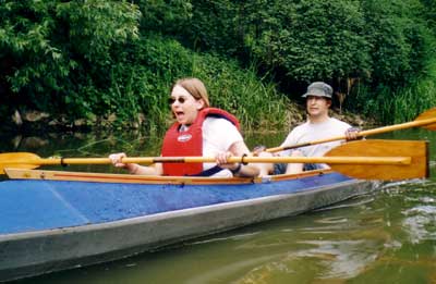 Barbara und ich im Kanu